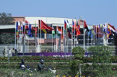 Bharat Mandapam, New Delhi ahead of AI Impact Summit on Sunday