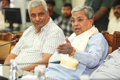 Chief Minister Siddaramaiah at a pre-budget meeting with farmers in Bengaluru on Tuesday
