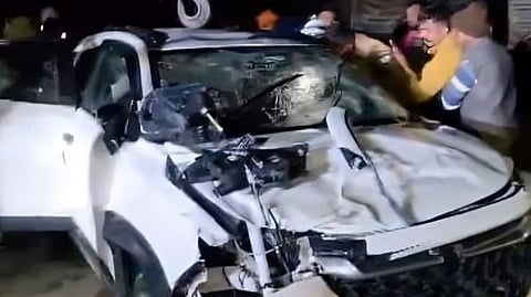 Four passengers, three of them brothers, died after their car fell into a canal here.