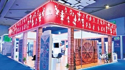 The Odisha pavillion at Bharat Mandapam in New Delhi.