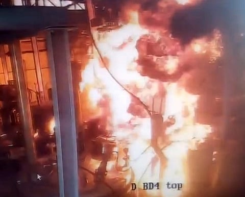 According to ACP Madhusudan Reddy, the incident occurred around 2.20 pm when Praveen was pumping solvent into the reactor using drums.