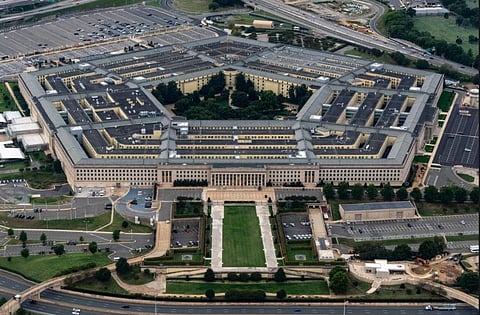 The Pentagon, the headquarters for the U.S. Department of Defense, is seen from the air, Sept. 20, 2025, in Arlington, Va.