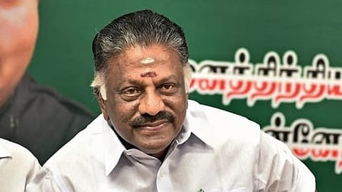 Former chief minister O Panneerselvam.