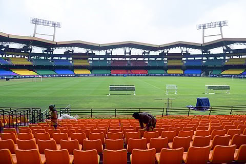 A view of the Jawaharlal Nehru International Stadium in Kochi.