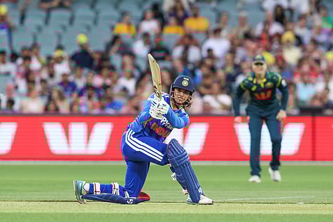 Smriti Mandhana top scored for India with 58 off 68 balls.