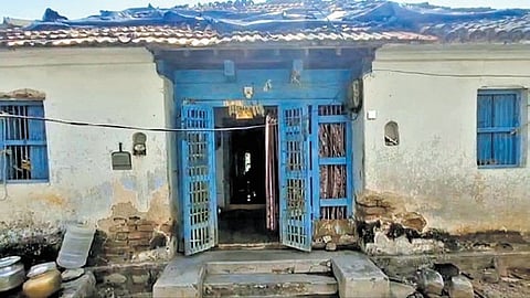 Residence of Maoist leader Tippiri Tirupati at Korutla in Jagtial district