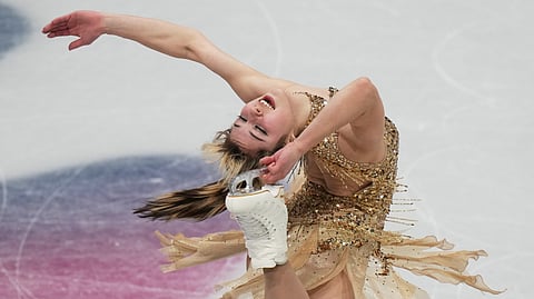Alysa Liu of the United States competes during the women's figure skating free program at the 2026 Winter Olympics in Milan.