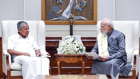 Kerala Chief Minister Pinarayi Vijayan meets Prime Minister Narendra Modi in New Delhi.