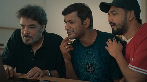 Sundar C, Vishal and Hiphop Tamizha Adhi in Purushan promo video