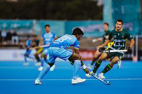 India in action against Australia