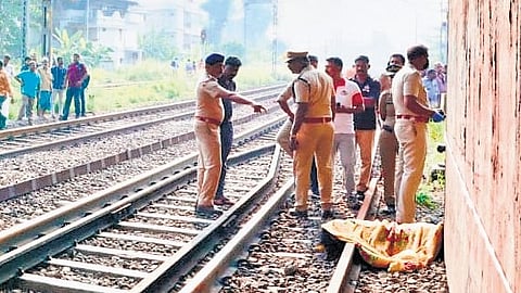 Police at the scene of the crime in Vyttila.