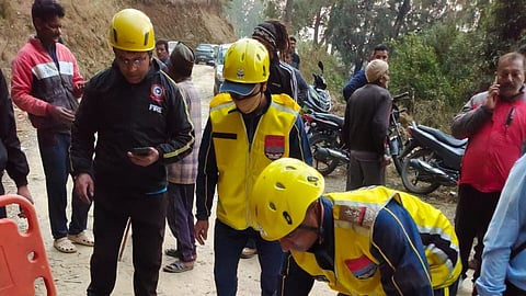 The State Disaster Response Force conducted a rescue operation with the help of local police and residents.