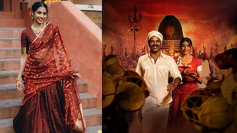 Sapthami Gowda; The Rise of Ashoka poster featuring Sapthami Gowda and Sathish Ninasam