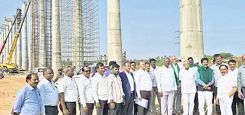 Gonur aqueduct, stretching 1.94km, is being built at a height of about 120 ft, making it the tallest aqueduct in Karnataka. The structure after completion will take UBP water to lakes across Jagalur, Chitradurga, Molakalmuru, Challakere and Pavagada