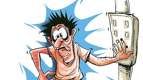 While installing the board, they moved a 15-foot aluminium ladder that touched a high-voltage line. Praveen died on the spot; Arasu was seriously injured.