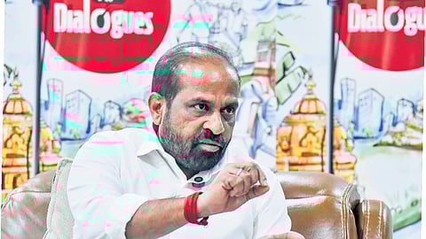 Health Minister Y Satya Kumar Yadav during AP Dialogues in Vijayawada on Friday