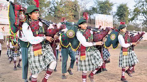 The melody of bagpipes lingers in the hills