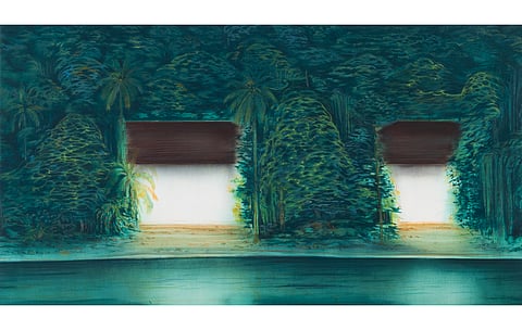 Sujith S N’s paintings at the Kochi-Muziris Biennale