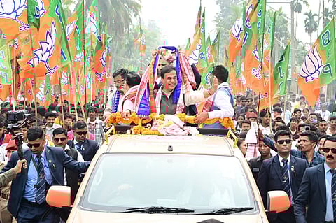 Chief Minister Himanta Biswa Sarma flagged off the campaign from the Gupteshwari temple under the Dhekiajuli Assembly constituency after offering prayers there.