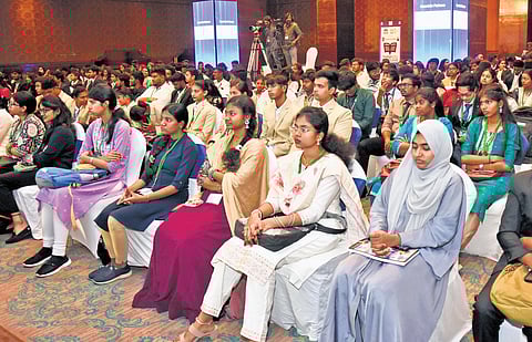 The first day of the 14th edition of ThinkEdu Conclave, held at the ITC Grand Chola in Chennai on Monday, was attended by a sea of people including students, academicians, professionals from various fields and political figures