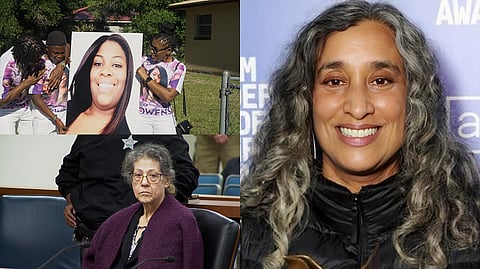 Stills from The Perfect Neighbor (L) and Geeta Gandbhir (R)