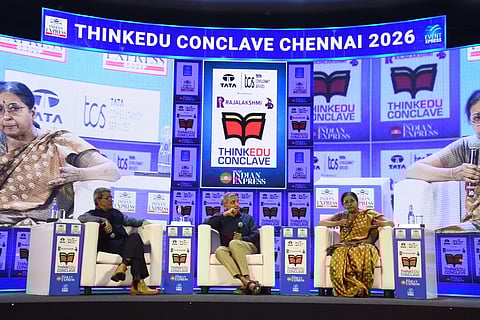 Dr. Jagadesh Kumar, former Chairman, UGC, and Girija Vaidyanathan, former Chief Secretary of Tamil Nadu Team, in conversation with Author and analyst Shankkar Aiyar.