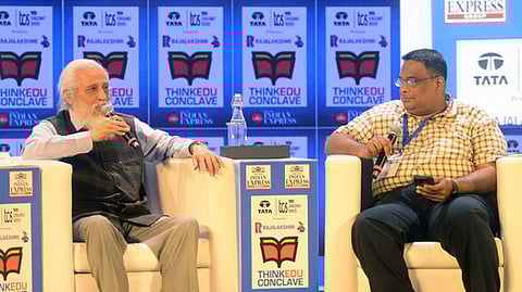 National Educational Technology Forum (NETF) chairman Dr Anil Sahasrabudhe (L) speaks at The New Indian Express' ThinkEdu Conclave 2026 in Chennai on Tuesday, March 3, 2026.