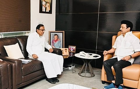 CM Stalin was accompanied by DMK deputy general secretary and MP Kanimozhi Karunanidhi.