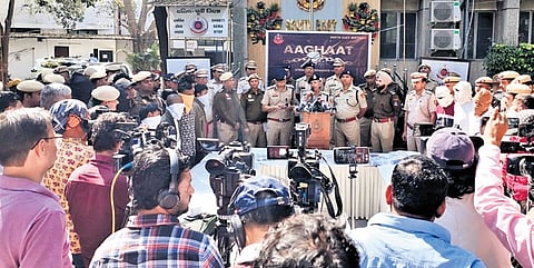 Operation AAGHAT 4.0 was a large-scale, intelligence-led, synchronised enforcement drive against habitual offenders, bootleggers, drug peddlers, property offenders, and bad character elements.