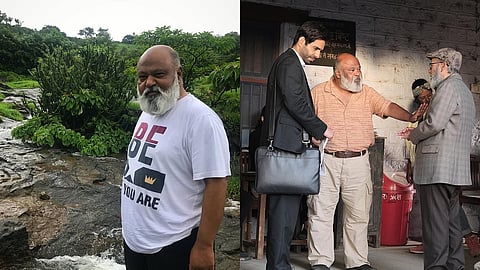 Saurabh Shukla (left) and the actor-director on sets of Jab Khuli Kitaab with Aparshakti Khurana and Pankaj Kapur