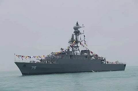 The frigate, IRIS Dena, was on its return voyage to Iran after attending the naval engagements hosted by India when it reported an emergency at sea around dawn.