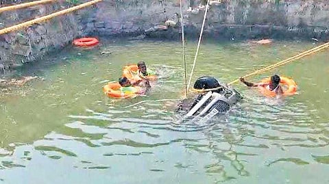 After 2 hours, the car was retrieved.