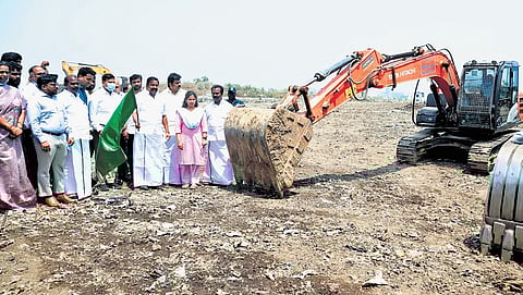 Municipal Administration Minister KN Nehru flagged off the works at Perungudi on Wednesday.