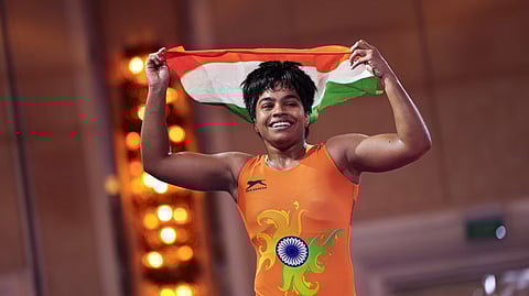 Asian U-23 champion wrestler Priyanshi Prajapat