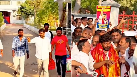 Former BRS MLA Balka Suman was released from the district prison on bail after 16 days on Wednesday.