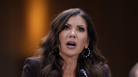Homeland Security Secretary Kristi Noem testifies during a House Committee on the Judiciary oversight hearing of the Department of Homeland Security on Capitol Hill, Wednesday, March 4, 2026, in Washington.