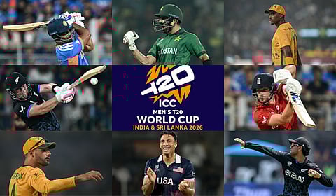 (Clockwise from left: Sanju Samson, Sahibzada Farhan, Lungi Ngidi, Will Jacks, Rachin Ravindra, Shadley van Schalkwyk, Aiden Markram and Tim Seifert are the eight nominees for the T20 World Cup Player of the Tournament.