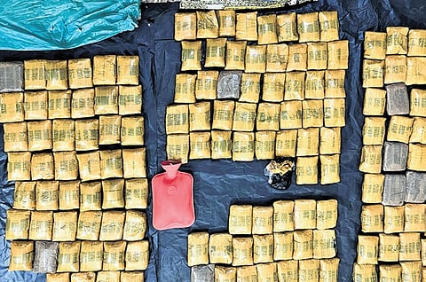 Narcotics department seized contrabands worth Rs 10 crore in Chennai.