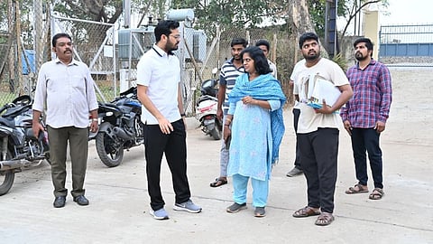 Rajamahendravaram Municipal Corporation Commissioner Rahul Meena inspecting water treatment plant.