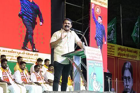Naam Tamilar Katchi (NTK) chief Seeman
