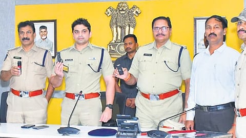 DCP Krishnakant Patil addressing the media.