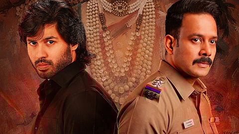 Ajay Karthi (L) and Bharath (R) in a poster for Kaalidas 2