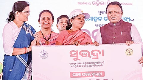 CM Mohan Charan Majhi launching the 4th phase of Subhadra Yojana at Puri.