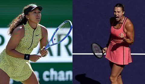 Naomi Osaka (L) and Aryna Sabalenka