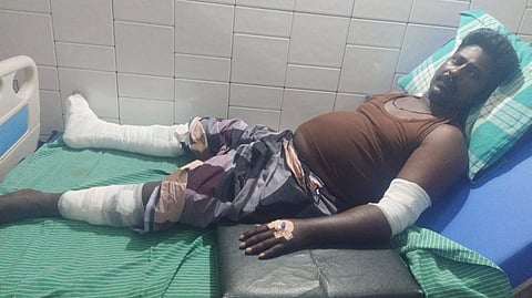 Nine fishermen, including four from Kanniyakumari, were rescued with injuries after the incident.