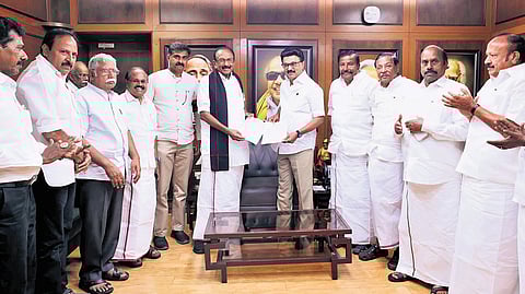 Chief Minister MK Stalin with MDMK general secretary Vaiko in Chennai.
