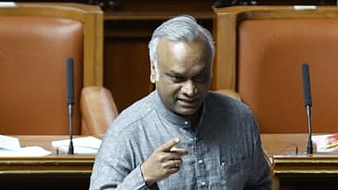 IT and BT Minister Priyank Kharge addressing during Budget Session at Vidhana Soudha in Bengaluru on Wednesday.