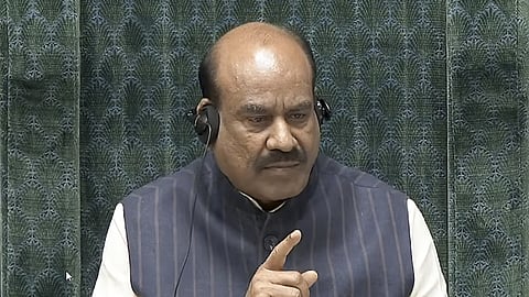 Lok Sabha Speaker Om Birla conducts the proceedings in the House during the Parliament Budget session.