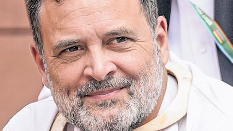 Rahul Gandhi wears ‘Konyak Naga ornaments’ as Opposition MPs protest ‘LPG shortage’ on Thursday.