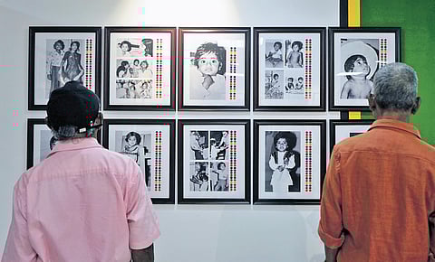 Photographs and paintings of Edmund Thomas Clint on display at the Clint Art Gallery in Kochi.